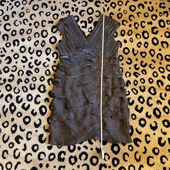 Brown Cocktail dress with silver shimmer - Picture 8 of 9